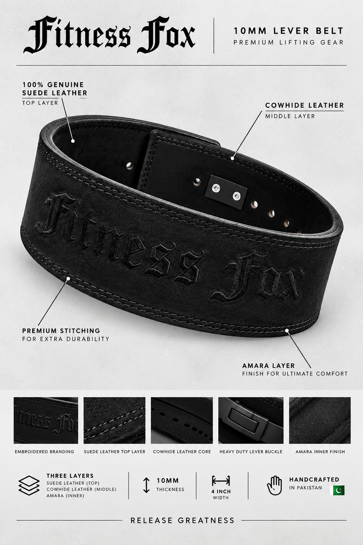 10MM Suede Lever Belt (Blackout)