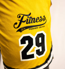 Mesh Basketball Muscle Tank top -Yellow