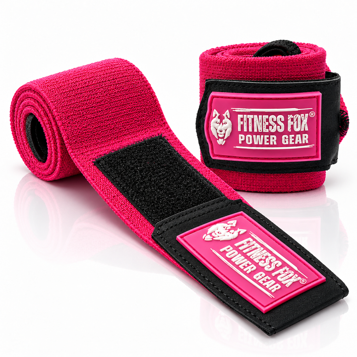 25" Wrist Wraps (Pink with White)