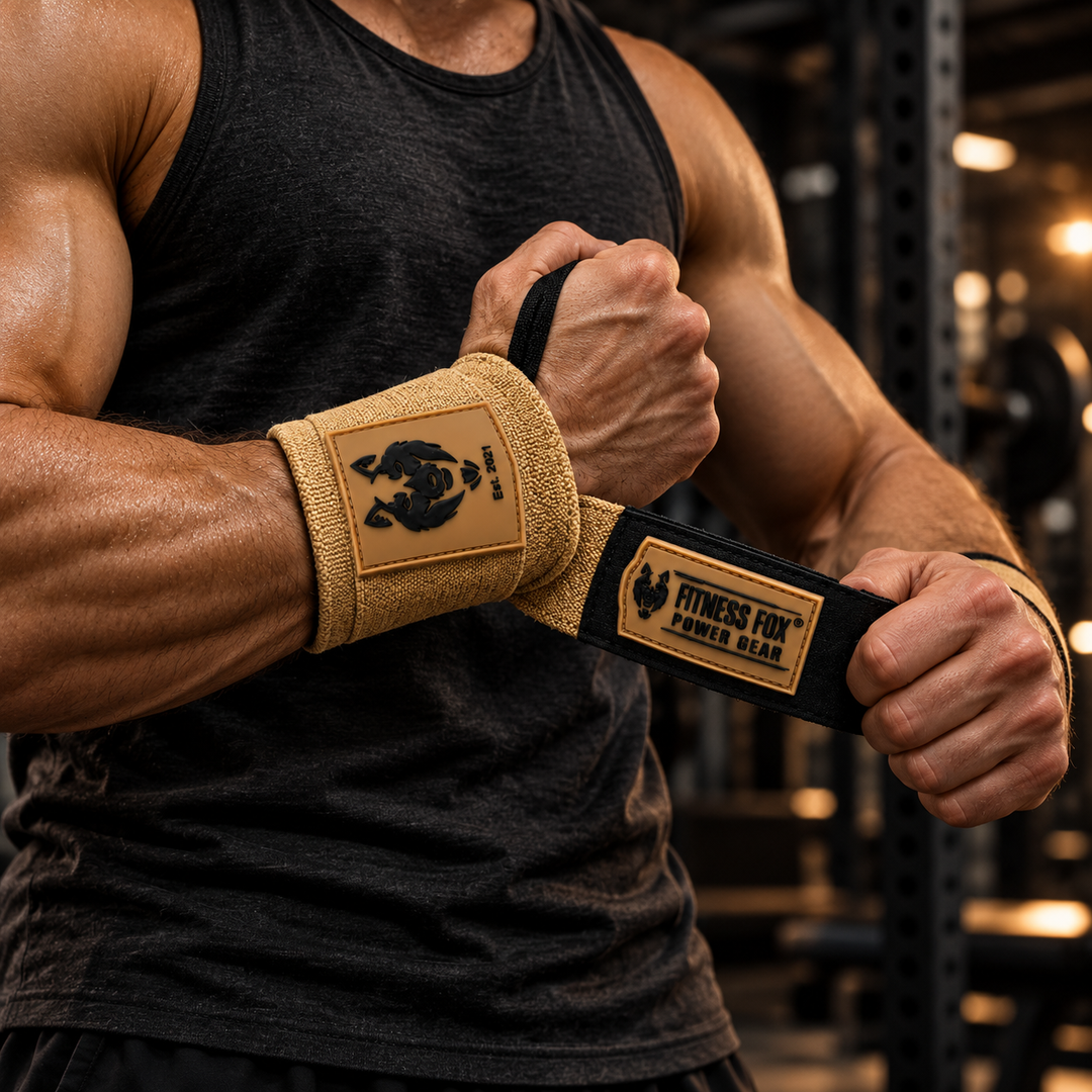 25" Wrist Wraps (Tan Brown with Black)