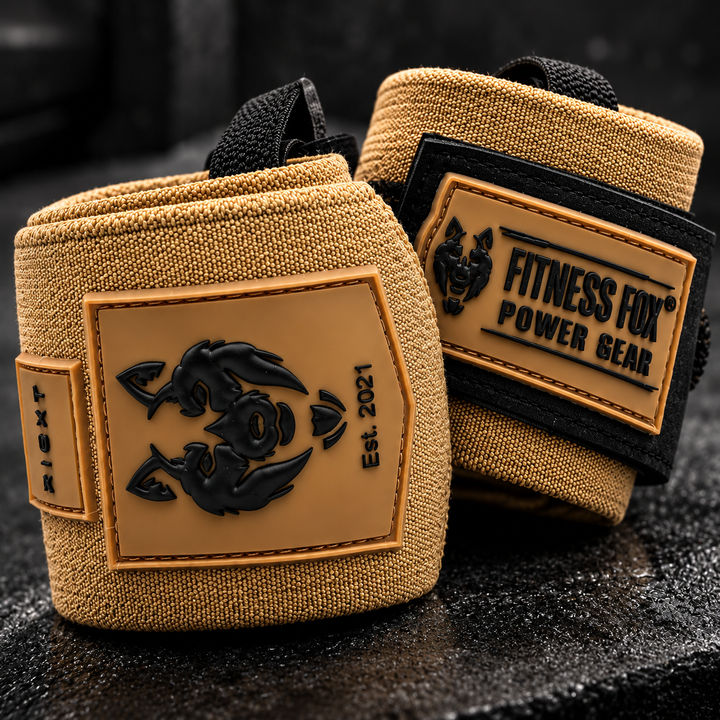 25" Wrist Wraps (Tan Brown with Black)