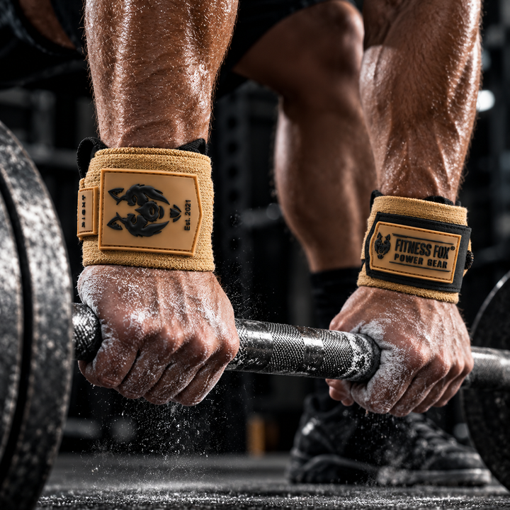 25" Wrist Wraps (Tan Brown with Black)