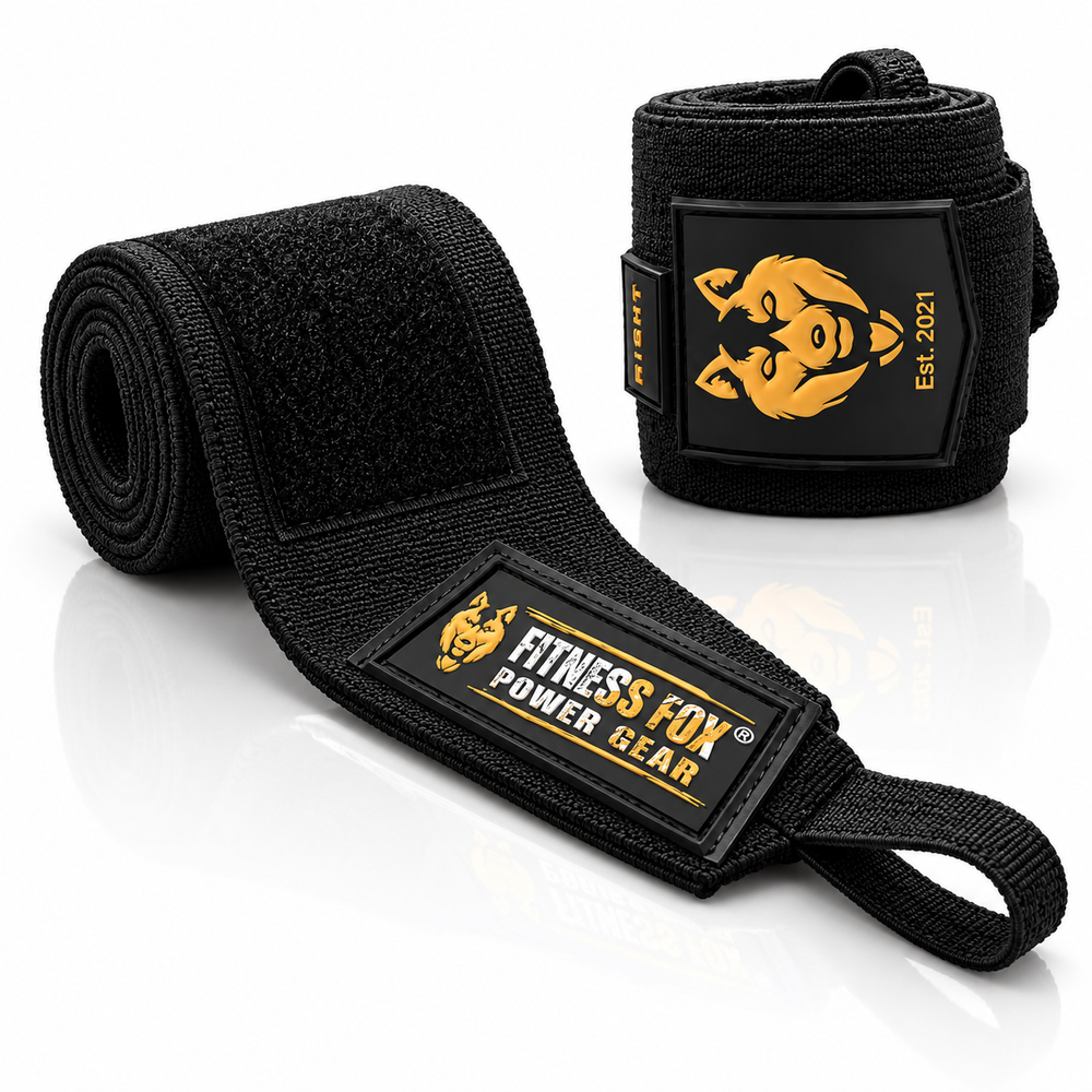 25" Wrist Wraps (Black with Gold)