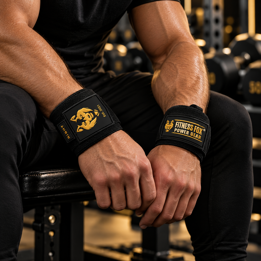 25" Wrist Wraps (Black with Gold)