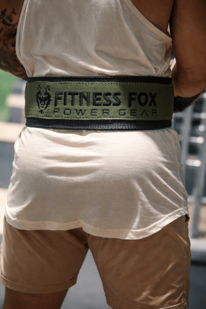 10mm TRIPLE PLY Nylon Neopreen Belt For Powerlifting/Bodybuilding/Crossfit. ( Triple Layer )( olive black)