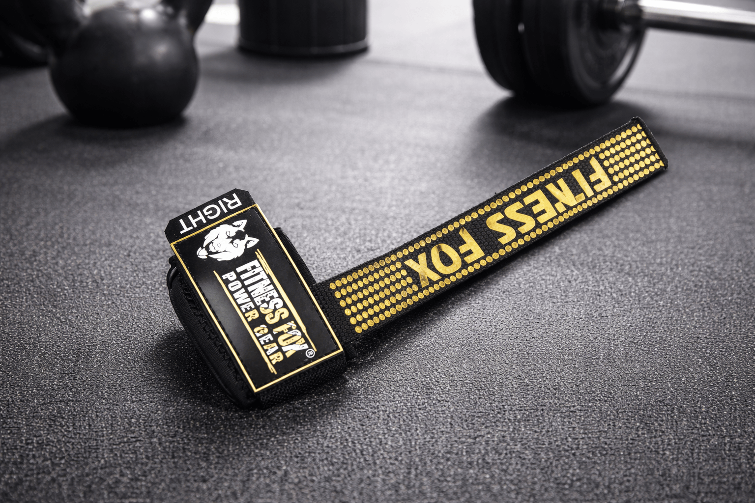 Power wrist strap ( Black/Gold)( Best for powerlifting/weighlifting/Crossfit)