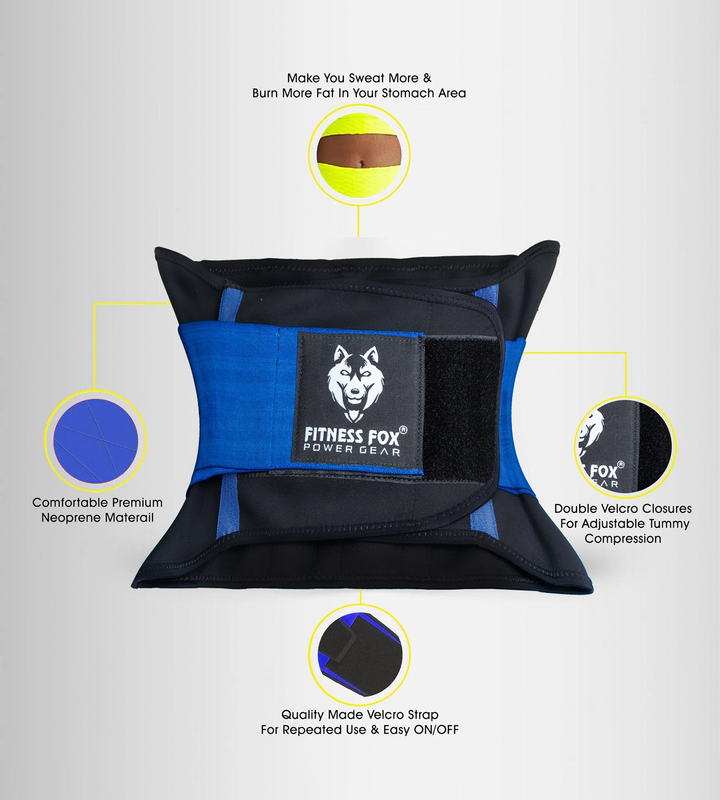 “Close-up of breathable inner lining on the Fitness Fox waist trainer belt to improve skin comfort and airflow during longer training sessions.”