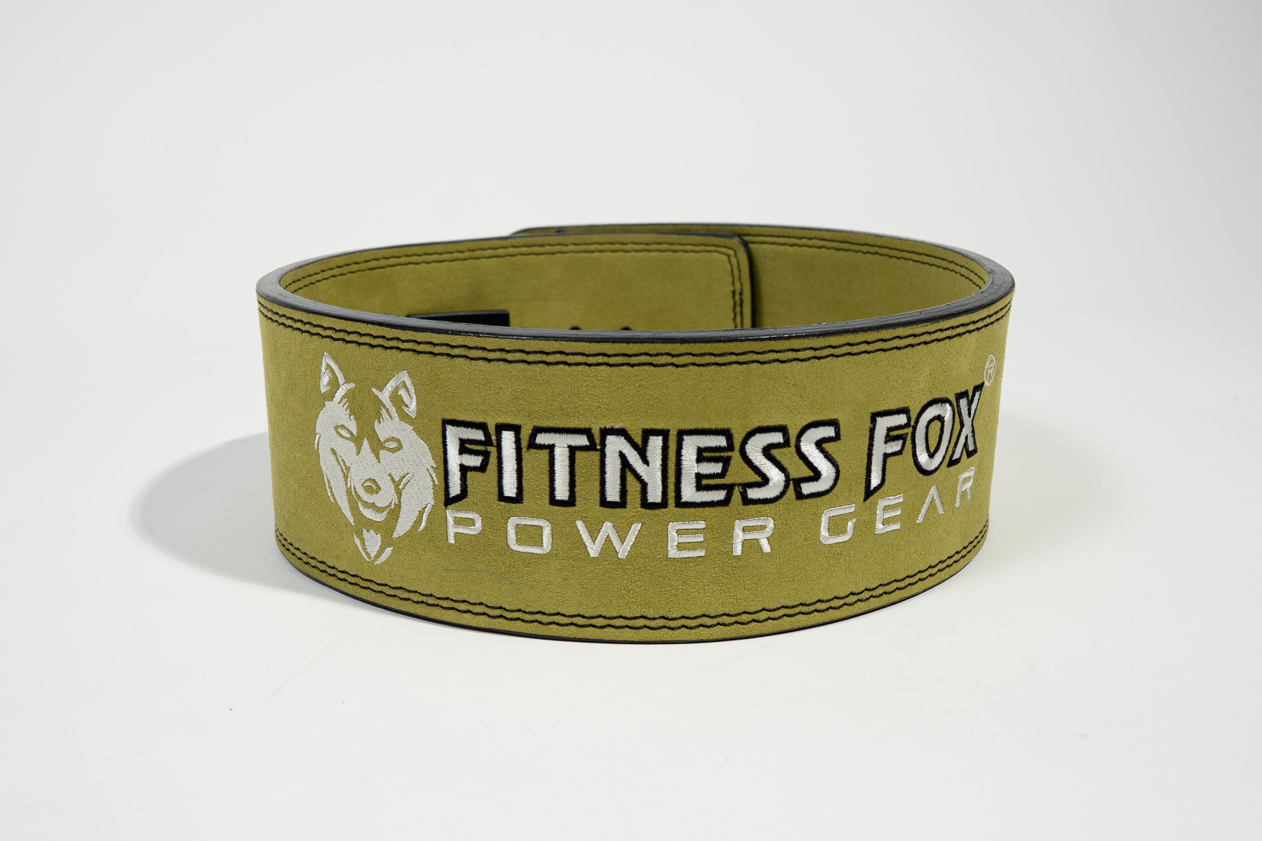 10mm Suede leather lever belt ( green)