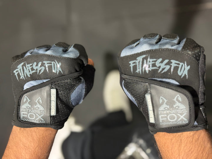 FitnessFox Premium Leather Fitness Gloves – Non-Slip Foam Padded Grip