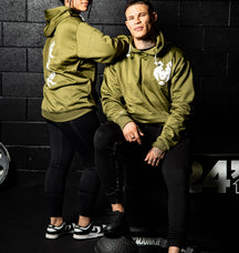 Fitnessfox Hoodie with Chenille Embroidered ( Olive Green)