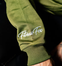 Fitnessfox Hoodie with Chenille Embroidered ( Olive Green)
