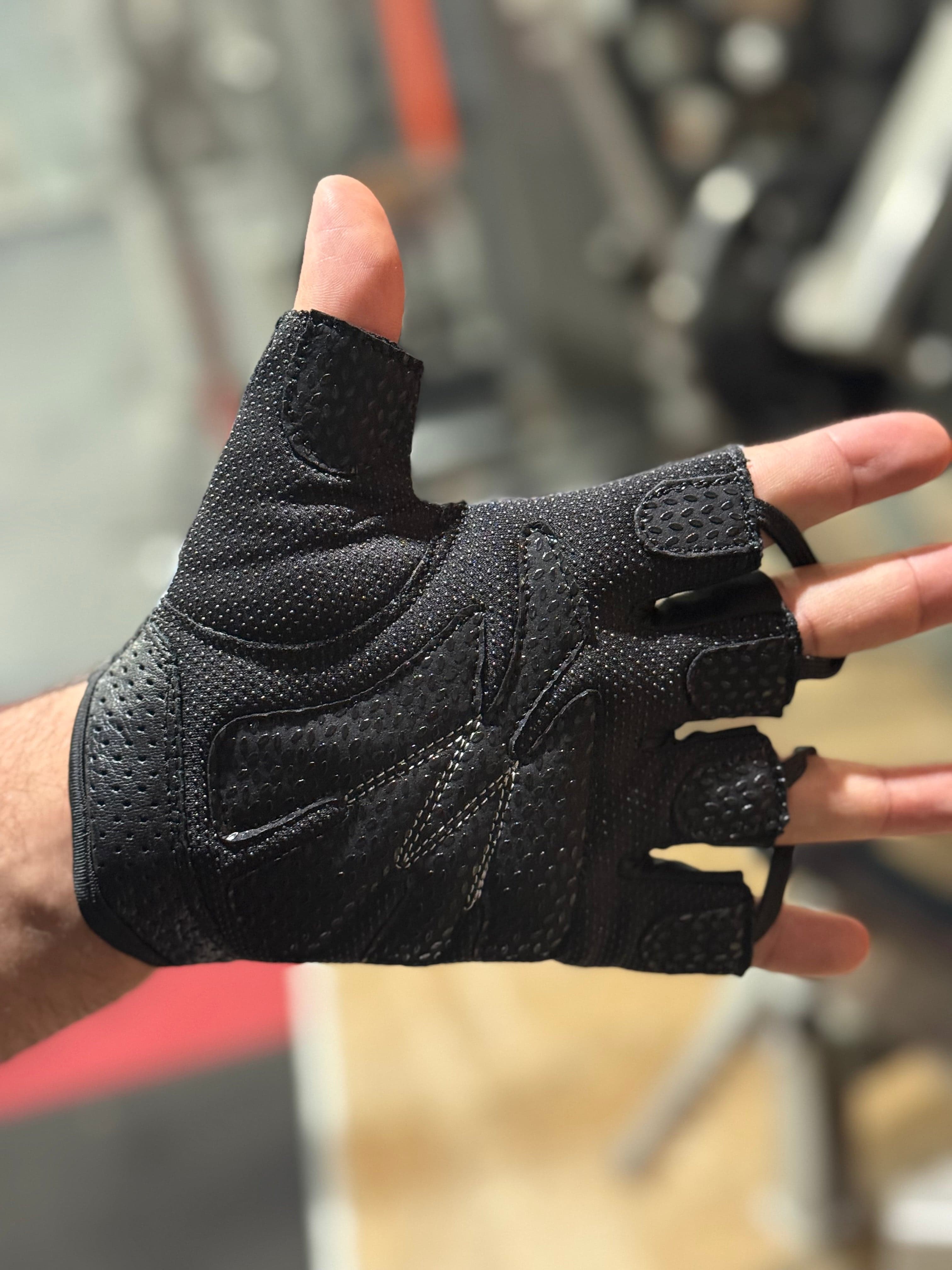 FitnessFox Premium Leather Fitness Gloves – Non-Slip Foam Padded Grip