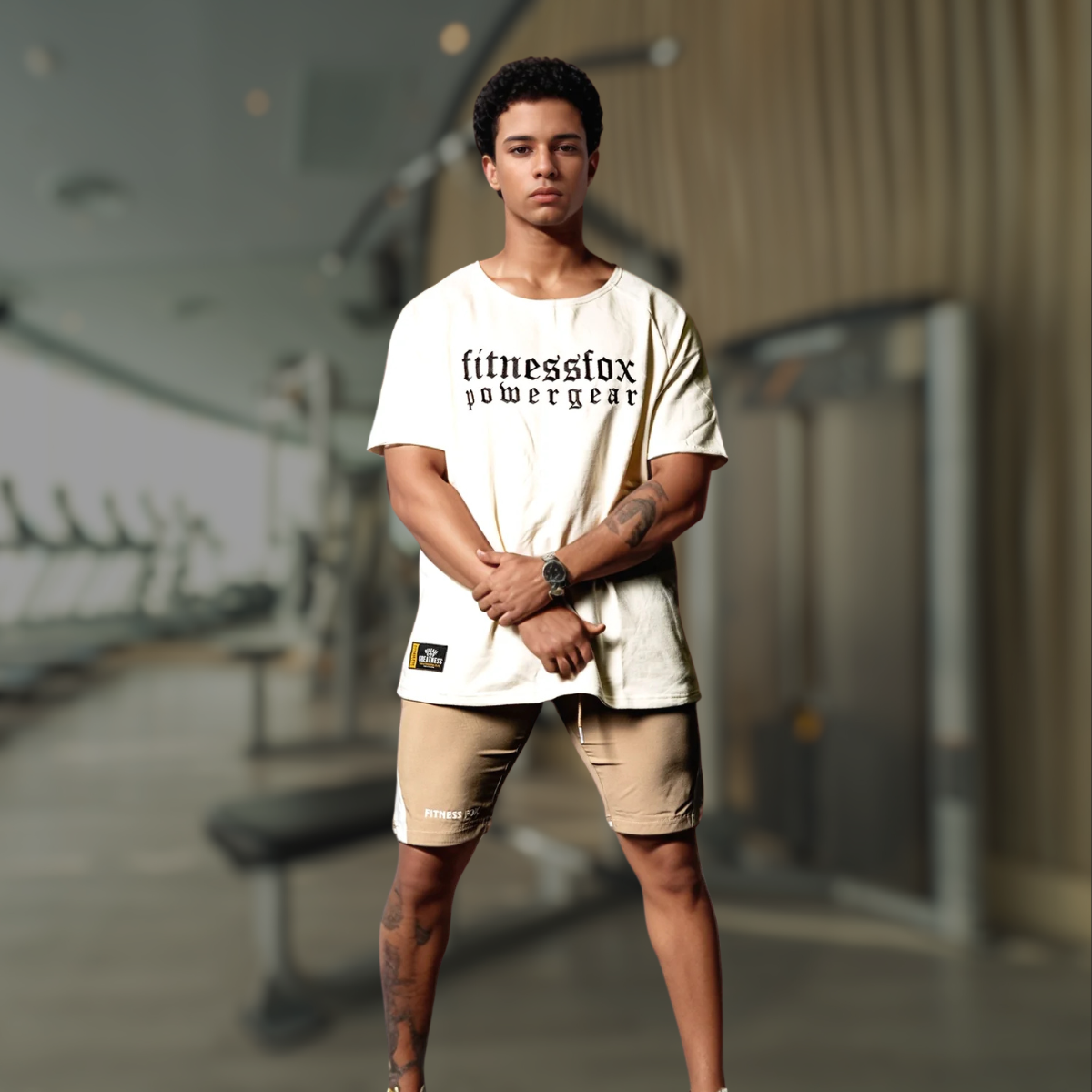 Fitnessfox Old school Oversize T-Shirt ( Cream)