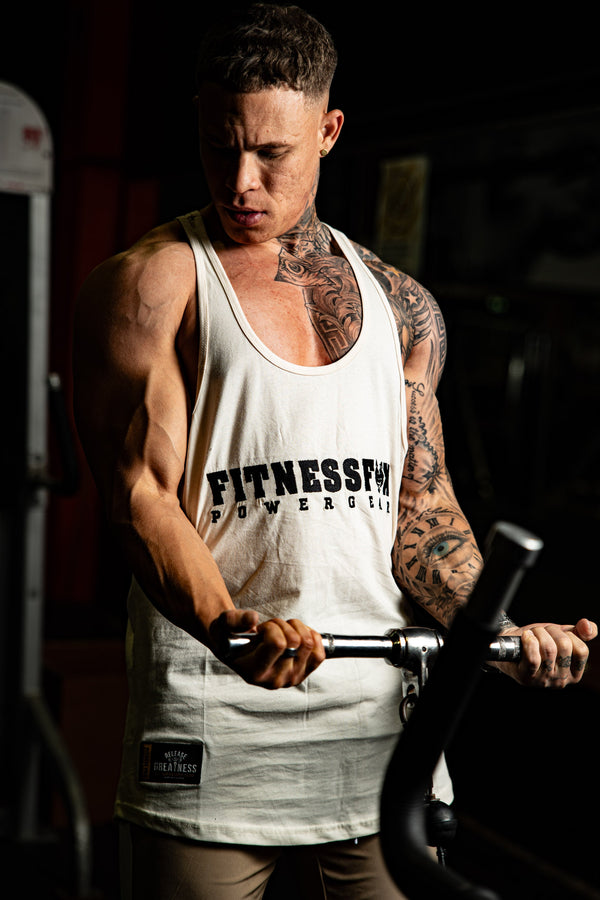 Cotton Muscle Singlet (Off-White)