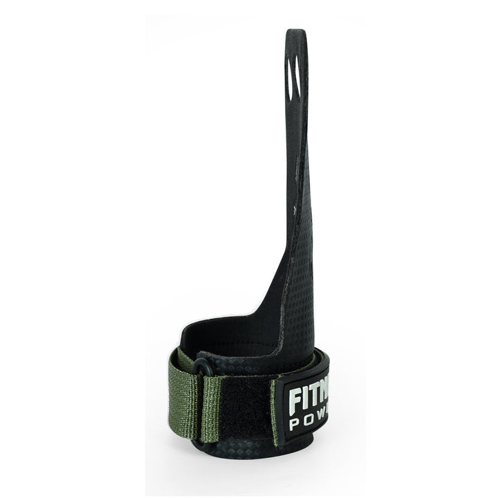 FITNESSFOX Carbon Comp 3-Hole Gym Hand Grips (Black-White)