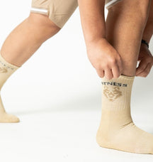 MID-CREW Tan Brown Daily Socks