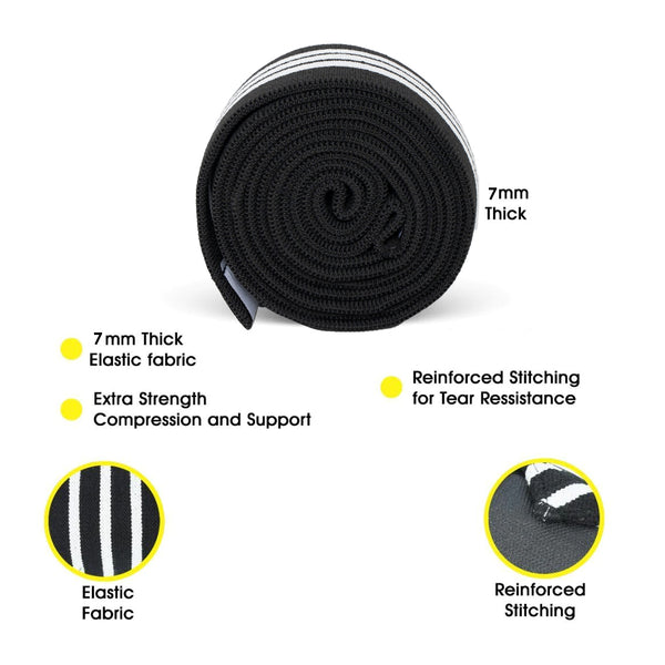 FITNESS FOX 80Inch Knee Wraps(Pair) for Powerlifting