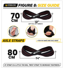 Comfortable figure 8 lifting straps by Fitness Fox for improved grip strength