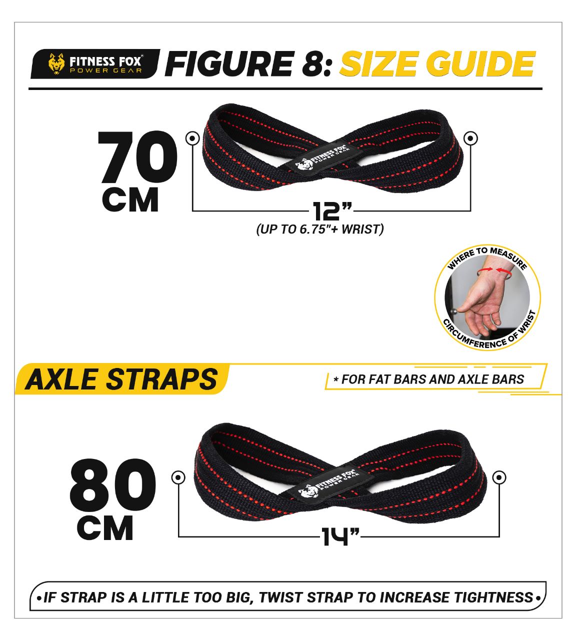 Fitness Fox figure 8 straps for deadlift and strength training hand support