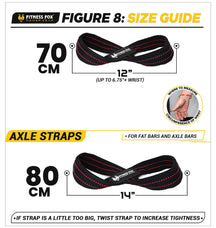 Fitness Fox figure 8 straps for deadlift and strength training hand support