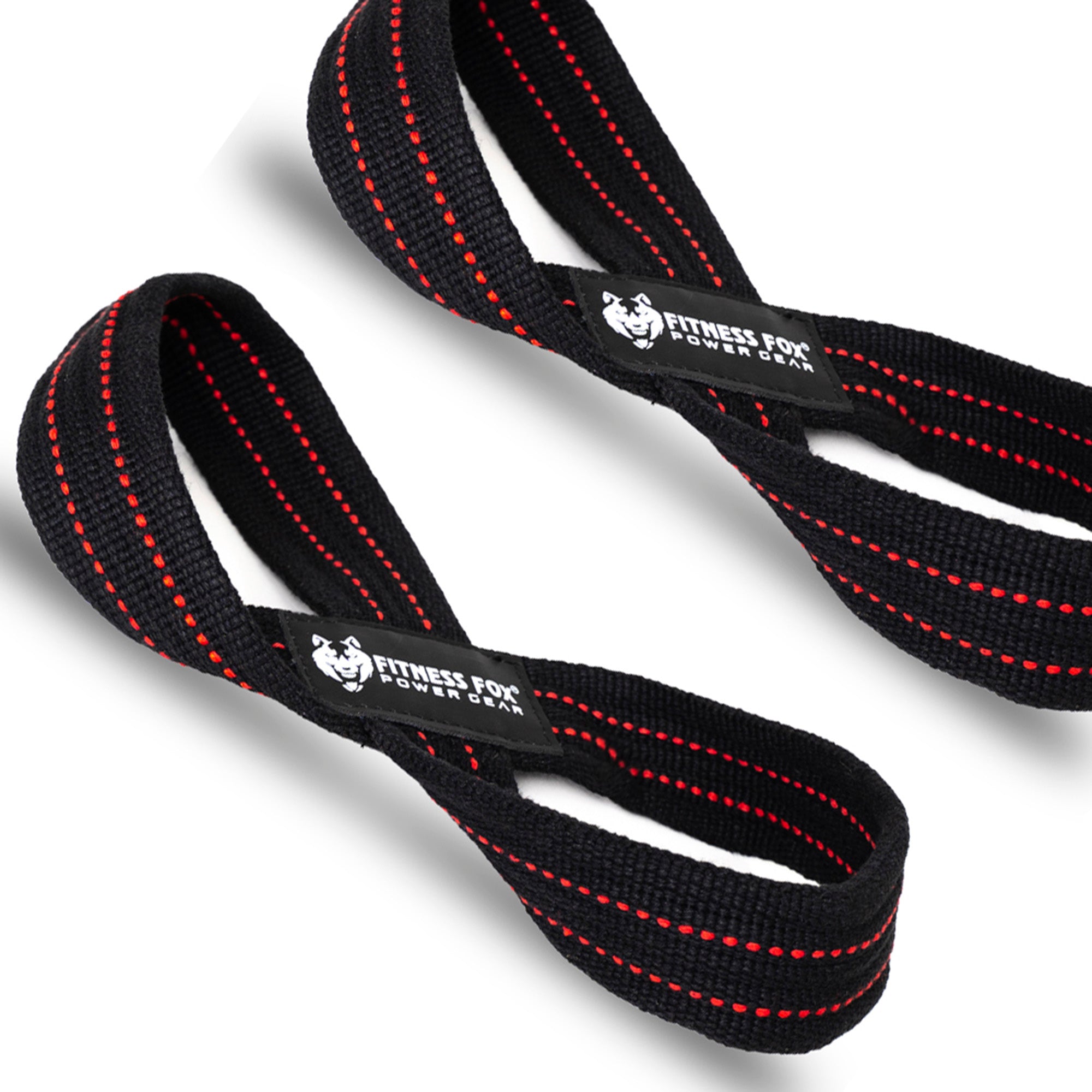 Fitness Fox figure 8 straps for secure hand support during deadlifts and lifting