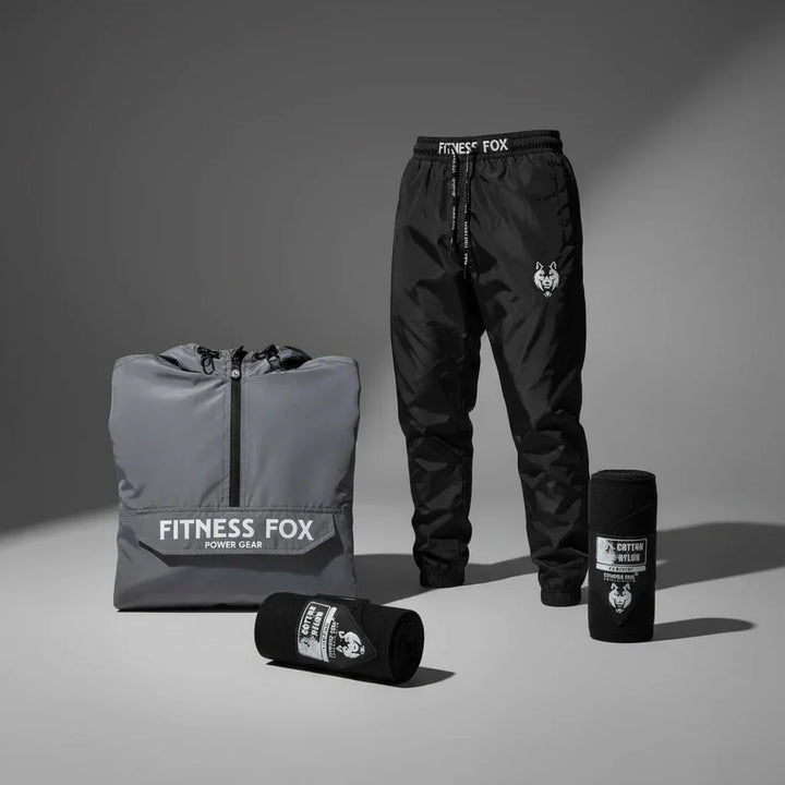 Sauna Jacket Combo Jacket Stone Grey + Pant + Boxing Wrap