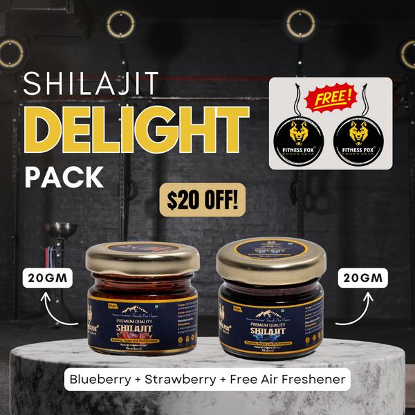 20gm Pure Resin Shilajit Blueberry + 20gm shilajit Strawberry + Free car air freshener