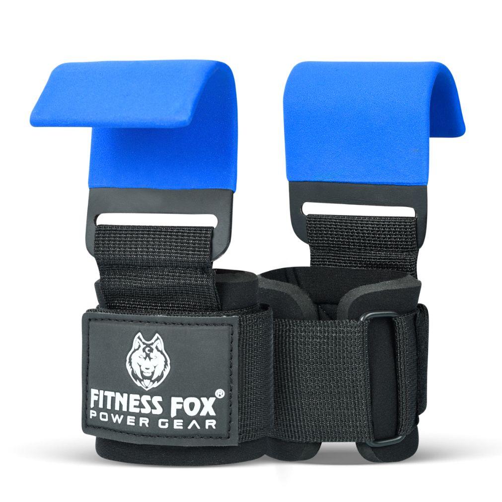 FITNESS FOX Heavy Lifting Hooks with Wrist Straps