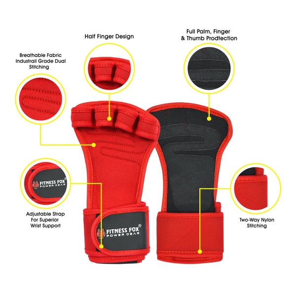 Neopreen Lifting Finger Grips for Weightlifting, Kettlebells, Deadlifts Pull Ups