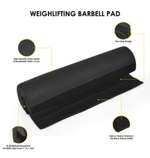 High-density foam barbell pad for squats and weightlifting comfort