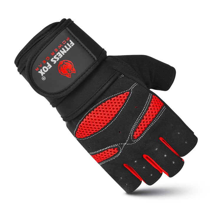 Durable heavy-duty hand gloves by Fitness Fox for weightlifting and strength training