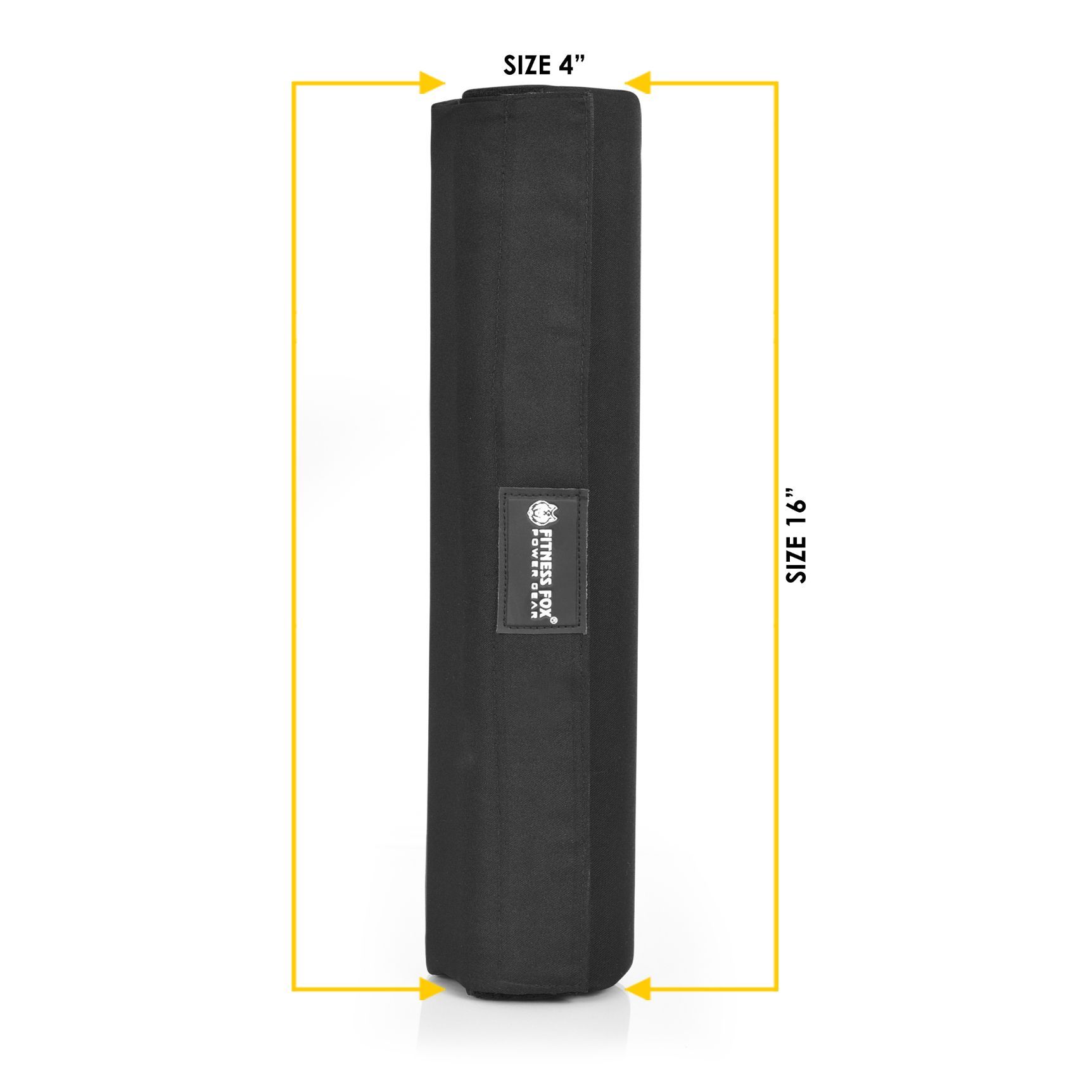 Black weightlifting squat pad for barbell neck and shoulder protection
