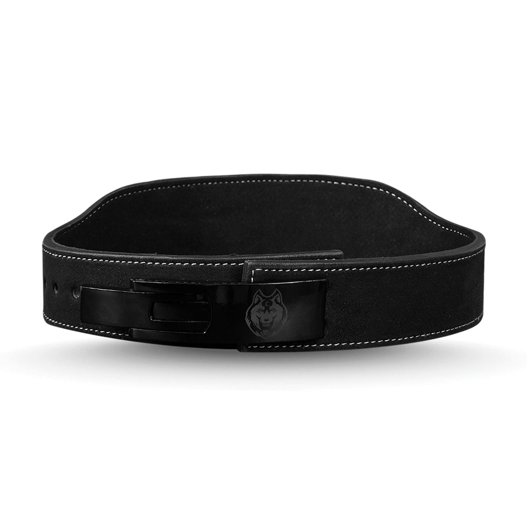 10mm suede lever belt designed for heavy lifting in powerlifting, bodybuilding, and weight training