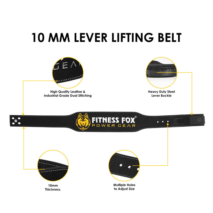 high-quality 10mm suede lever belt for competitive weightlifting and strength training