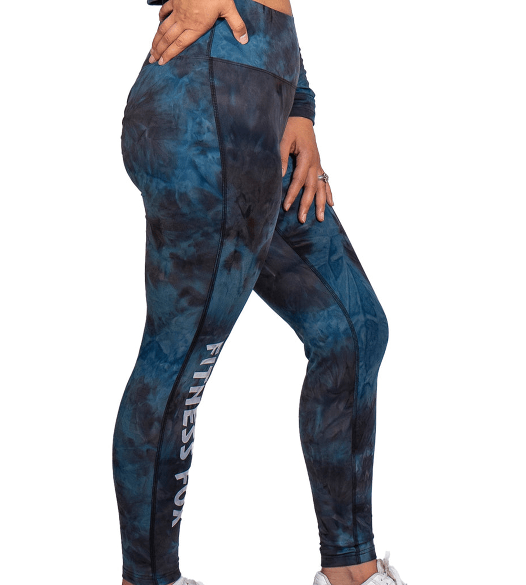 FitnessFox Blue Tie Dye Scrunch Bum Leggings (Limited Edition)