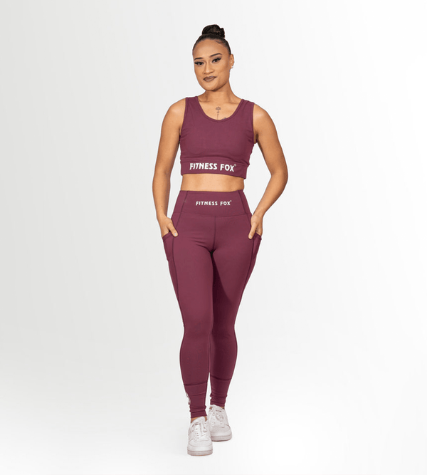 Deep Pink Full Length Leggings with Pockets