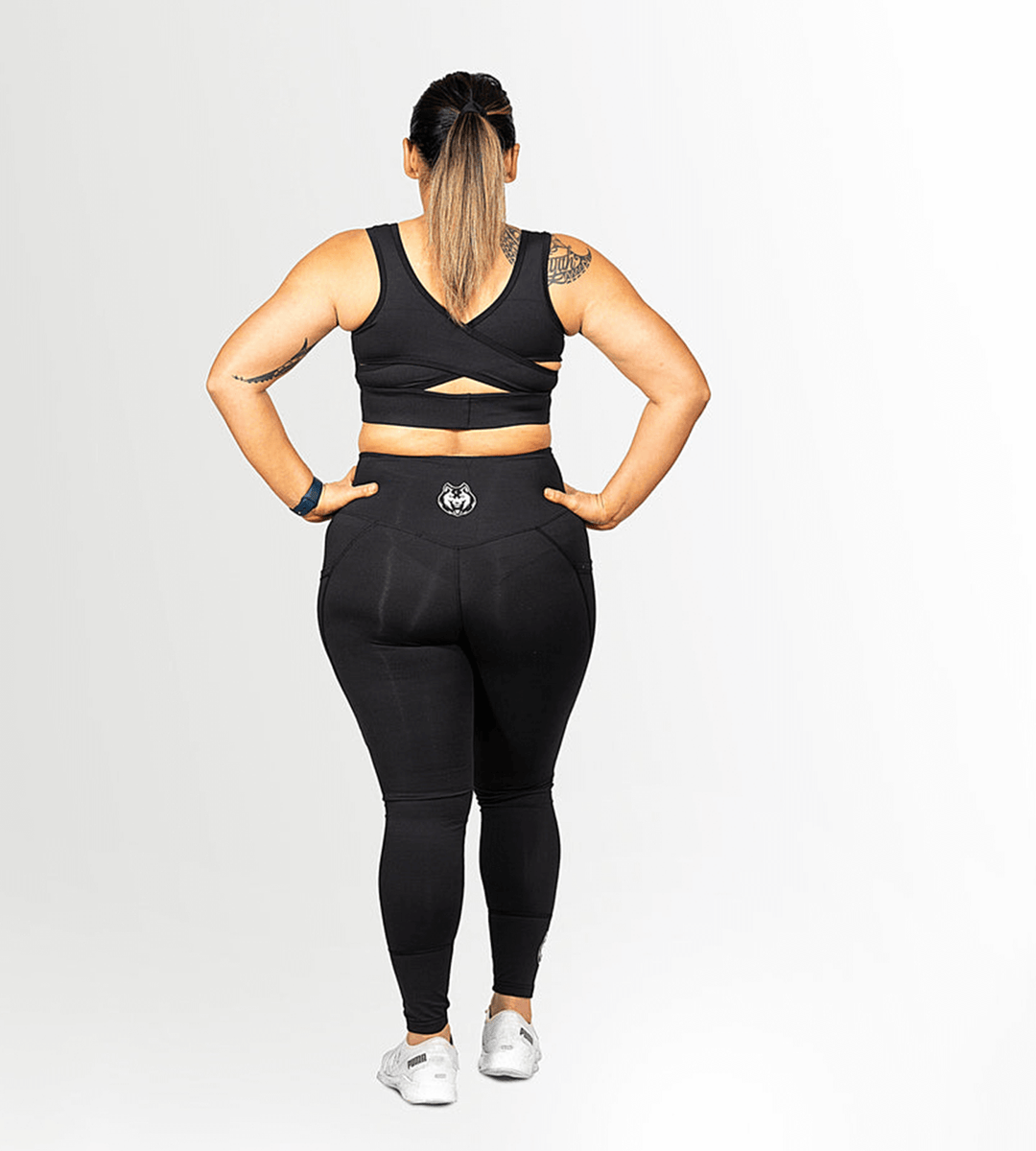 Black Crossing Straps Crop