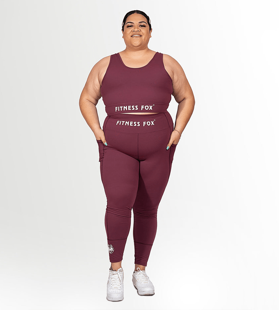 Fit Fox Fitnessfox Deep Pink Crossing Straps Crop | FITNESS FOX