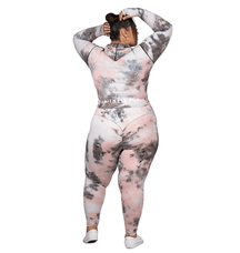 Tie Dye Pink Full Length Scrunch Bum Leggings