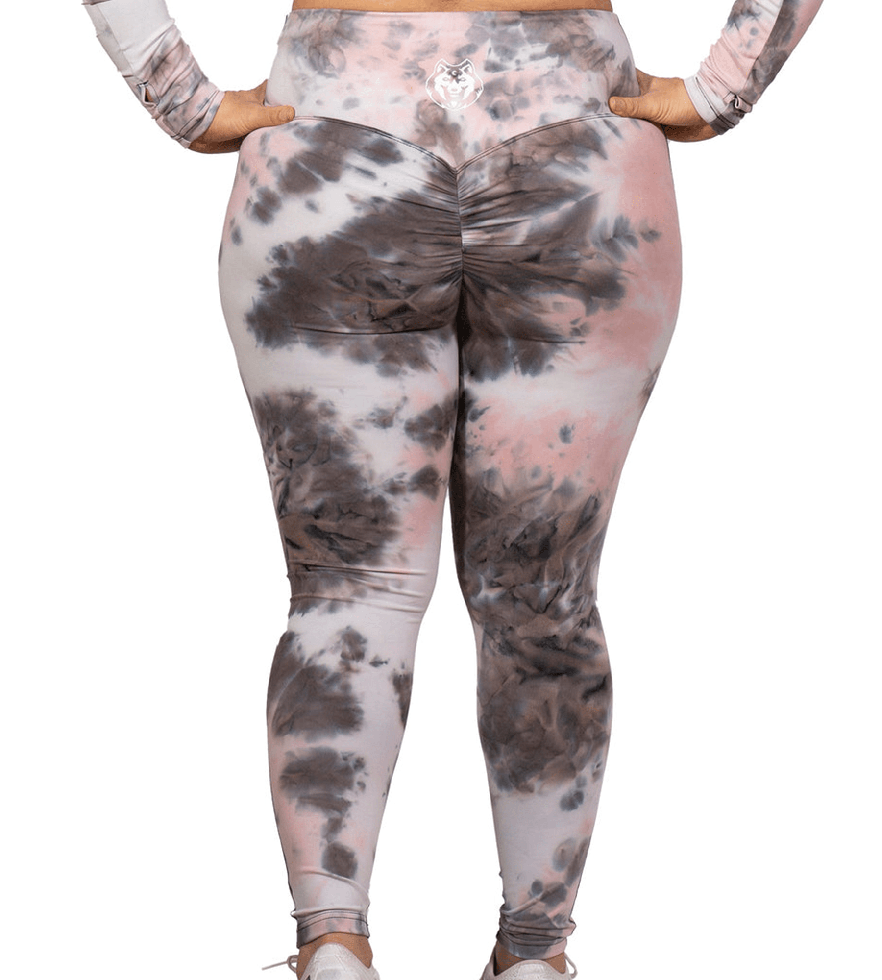 Tie Dye Pink Full Length Scrunch Bum Leggings